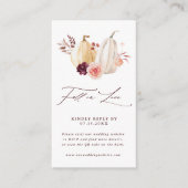 Carte D'accompagnement Chute en amour Citrouille Automne Mariage QR Code  (Devant)