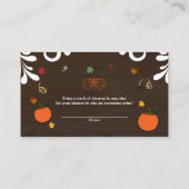 Carte D'accompagnement Chute en Amour Citrouille Feuilles & Déchets de Bo (Dos)