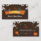 Carte D'accompagnement Chute en Amour Citrouille Feuilles & Déchets de Bo (Devant / Derrière)