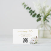 Carte D'accompagnement Chute en Amour Mariage de verdure QR en ligne RSVP (Debout devant)