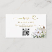 Carte D'accompagnement Chute en Amour Mariage de verdure QR en ligne RSVP (Devant)