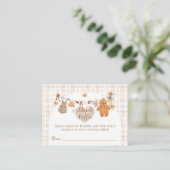Carte D'accompagnement Chute en amour Rustique moderne Baby shower couche (Debout devant)