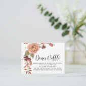 Carte D'accompagnement Chute Floral Rustique BOHO Aquarelle Raffin (Debout devant)