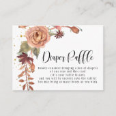 Carte D'accompagnement Chute Floral Rustique BOHO Aquarelle Raffin (Devant)