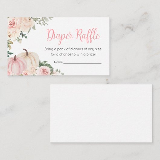 Carte D'accompagnement Chute rose Citrouille Déchet  Raffin (Devant / Derrière)