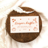 Carte D'accompagnement Chute Un Petit Baby shower Citrouille Déchets Raff