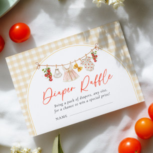 Carte D'accompagnement Ciao Baby Fête de Naissance Italienne Tirage au So