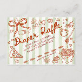 Carte D'accompagnement Ciao Bambino Olive Green - Diaper Raffle (Devant)