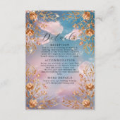 Carte D'accompagnement Ciel d'amour Mariage de fleurs dorées (Devant)