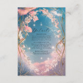 Carte D'accompagnement Ciel d'amour Ornate Rosy Florals Mariage (Devant)