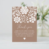 Carte D'accompagnement Cielito Lindo Baby shower mexicain Merci (Debout devant)