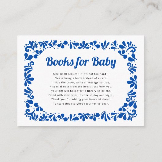 Carte D'accompagnement Cielito Lindo blue white books for baby (Devant)