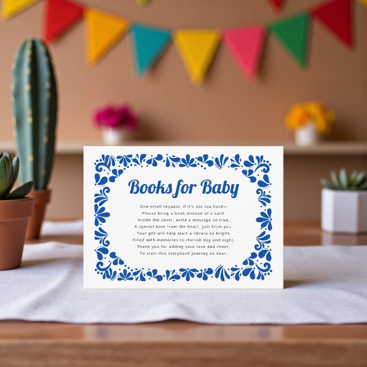 Carte D'accompagnement Cielito Lindo blue white books for baby