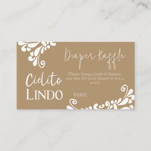 Carte D'accompagnement Cielito Lindo Mexicaine Fiesta Baby shower couche (Devant)