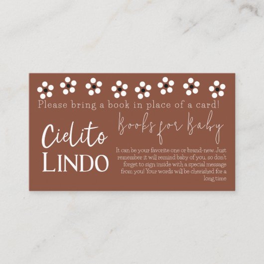 Carte D'accompagnement Cielito Lindo Talavera Baby shower mexicain Jeu (Devant)