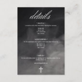 Carte D'accompagnement Cimetière Gothique Noir & Blanc Jusqu'Au Décès Dét (Dos)