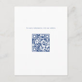 Carte D'accompagnement Cimier baroque Bleu français Mariage antique (Dos)