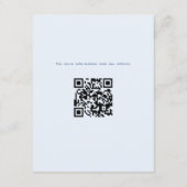 Carte D'accompagnement Cimier baroque Mariage bleu français (Dos)