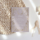 Carte D'accompagnement Cimier Élégant Classique Monogramme Réception de m