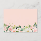 Carte D'accompagnement Cinnamon Blush White Floral Détails du Mariage (Dos)