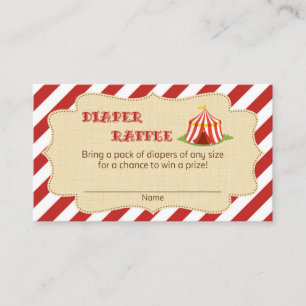 Carte D'accompagnement Circus Baby shower Repas de papier