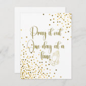 Carte D'accompagnement Citation d'affirmation de la prière (Devant / Derrière)