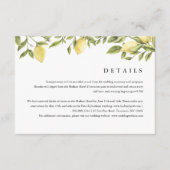 Carte D'accompagnement CITRON Citron Citrus Détails & Hébergements (Devant)