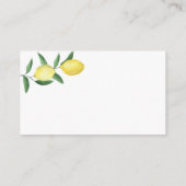 Carte D'accompagnement Citron Citrus - Idées de soirée en amoureux \ Pot  (Dos)