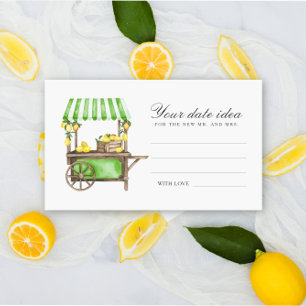 Carte D'accompagnement Citron Citrus - Idées de soirée en amoureux \ Pot