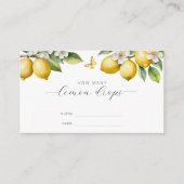Carte D'accompagnement Citron été Combien de gouttes de citron jeu (Devant)