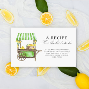 Carte D'accompagnement Citron - Recette pour la future mariée