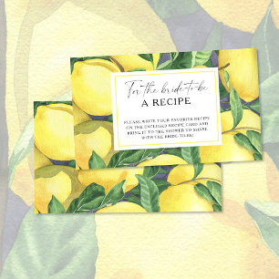 Carte D'accompagnement Citron - Recette pour la future mariée