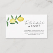 Carte D'accompagnement Citron - Recette pour la future mariée (Devant)