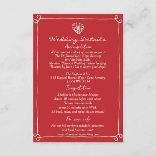 Carte D'accompagnement Citron tiré à la main Détails et direction du Mari (Devant)