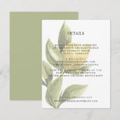 Carte D'accompagnement Citrons et feuilles | Détails du MARIAGE Green Chi (Devant / Derrière)