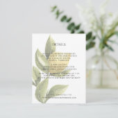 Carte D'accompagnement Citrons et feuilles | Détails du MARIAGE Green Chi (Debout devant)