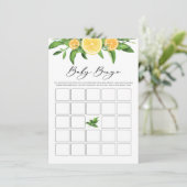 Carte D'accompagnement Citrons et Oranges Garland Baby shower Bingo Jeu (Debout devant)