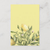 Carte D'accompagnement Citrons | jaune | Itinéraire MARIAGE chic (Dos)