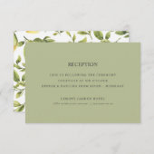 Carte D'accompagnement Citrons | RÉCEPTION DE MARIAGE Vert Sage (Devant / Derrière)
