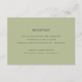 Carte D'accompagnement Citrons | RÉCEPTION DE MARIAGE Vert Sage (Devant)