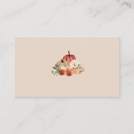 Carte D'accompagnement Citrouille Automne Devinez Combien De Candies Cart (Dos)