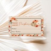 Carte D'accompagnement Citrouille Automne Devinez Combien De Candies Cart