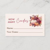 Carte D'accompagnement Citrouille Automne Devinez Combien De Candies Cart (Devant)