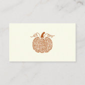 Carte D'accompagnement Citrouille Automne Devinez Combien De Citrouilles  (Dos)