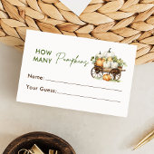 Carte D'accompagnement Citrouille Automne Devinez Combien De Citrouilles 