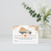Carte D'accompagnement Citrouille Baby shower de camion chaudière à l'aut (Debout devant)