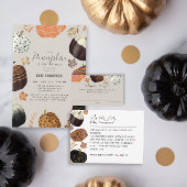 Carte D'accompagnement Citrouille Baby shower de jachère à couches neutre