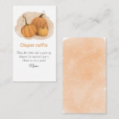 Carte D'accompagnement Citrouille Baby shower Déchets Raffle (Devant / Derrière)