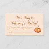 Carte D'accompagnement Citrouille Baby shower Devine À Quel Point Son Ven (Devant)