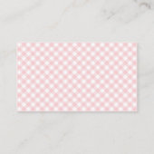 Carte D'accompagnement Citrouille Baby shower Pink Plaid Déchets (Dos)